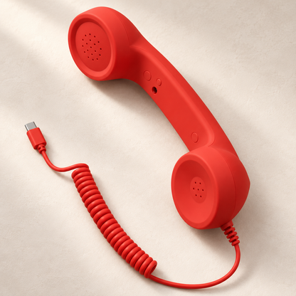 CurlyCord Retro Handset